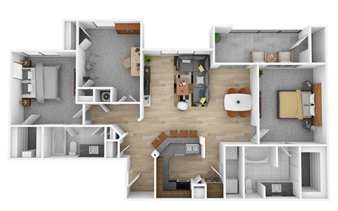 the 1190 sq ft floor plan  studio